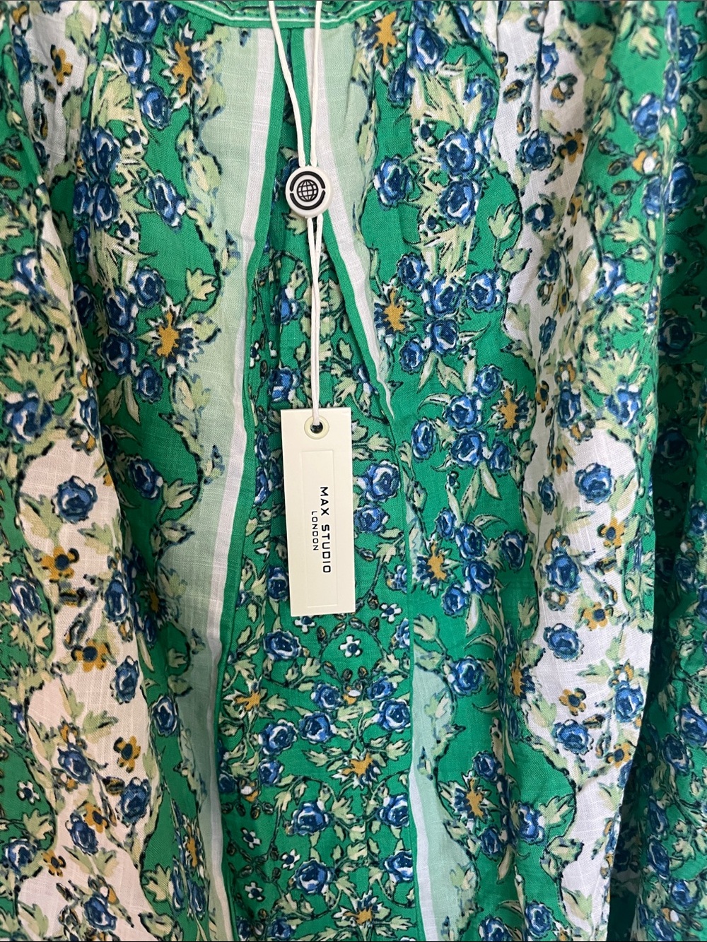 Max Studio Green Floral Square-Neck Camisole - Picture 3 of 3